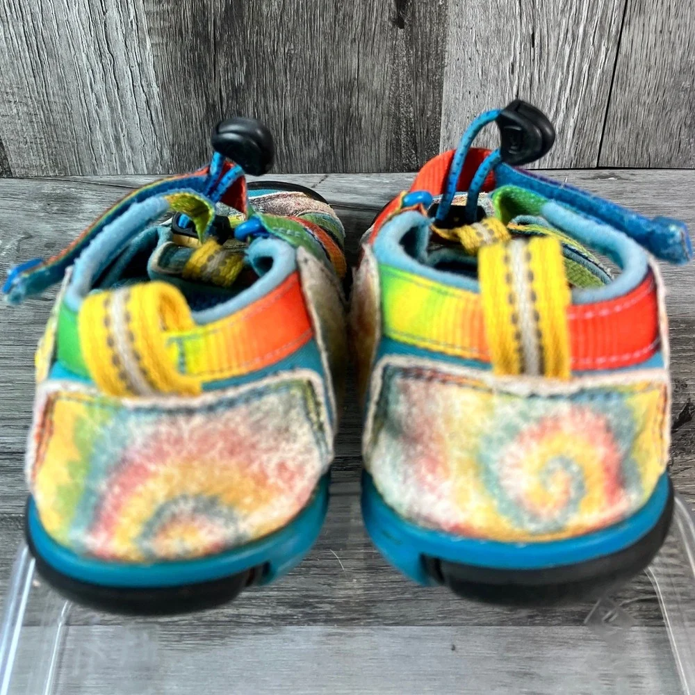 Keen Seacamp II CNX Kids 12 Rainbow Tie Dye Hybrid Sandals 1025133 Blue Multi